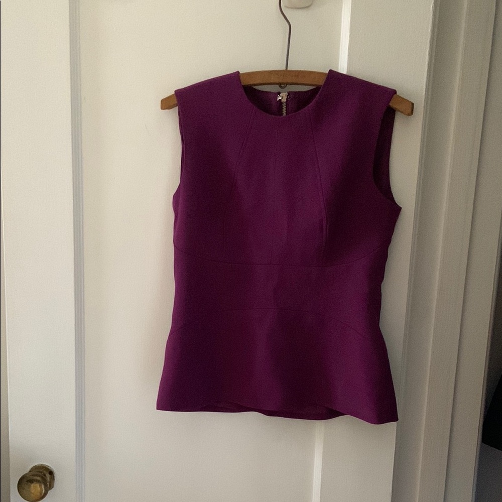 Purple fitted top, sandra angelozzi 